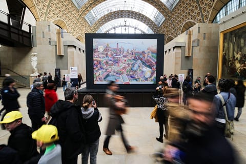 The poster for the Paris 2024 Olympic and Paralympic Games at the Musée d'Orsay